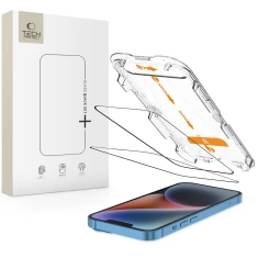 Захисне скло Tech-Protect Quick Set+ для iPhone 16e | 14 | 13 Pro | 13 Black (2 pack) (5906302363186)