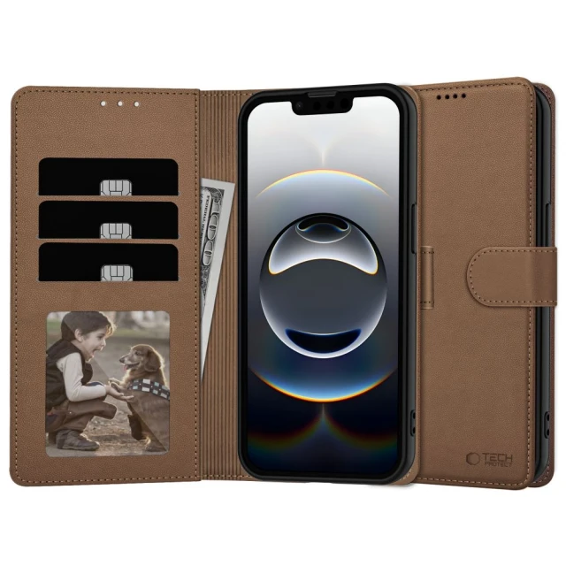 Чехол-книжка Tech-Protect Wallet для iPhone 16e Brown (5906302363339)