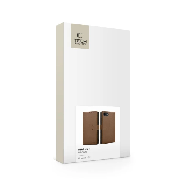 Чехол-книжка Tech-Protect Wallet для iPhone 16e Brown (5906302363339)