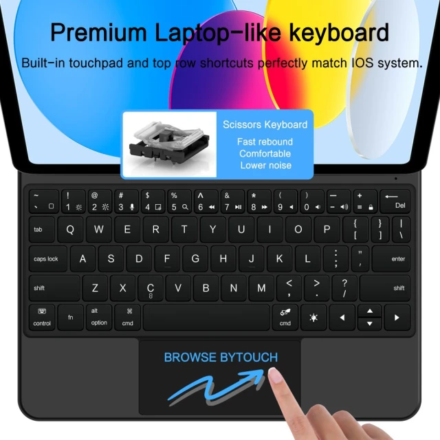 Чохол-клавіатура Tech-Protect SmartCase Magnetic для iPad 11 2025 11th Gen | 10.9 2022 10th Gen Black (5906302363445)