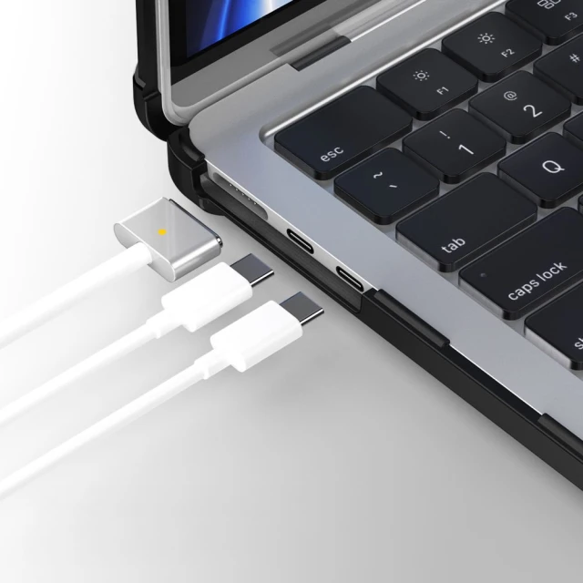 Чохол Tech-Protect SmartShell Pro для MacBook Air 13 M2 | M3 | M4 (2023-2025) Black Clear (5906302363551)