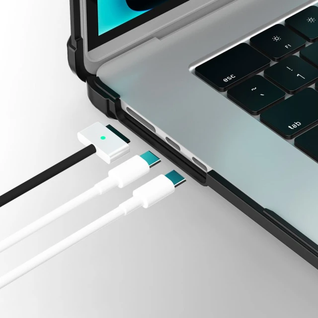 Чохол Tech-Protect SmartShell Pro для MacBook Air 15 M2 | M3 | M4 (2023-2025) Black Clear (5906302363568)