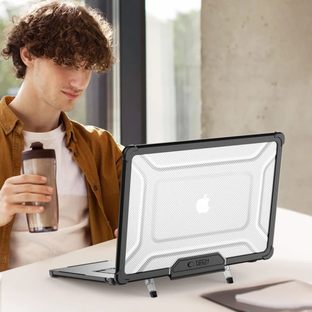 Чохол Tech-Protect SmartShell Pro для MacBook Air 15 M2 | M3 | M4 (2023-2025) Black Clear (5906302363568)