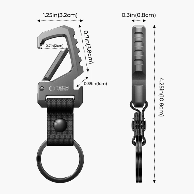 Брелок Tech-Protect Slidelock Gunmetal (5906302363582)