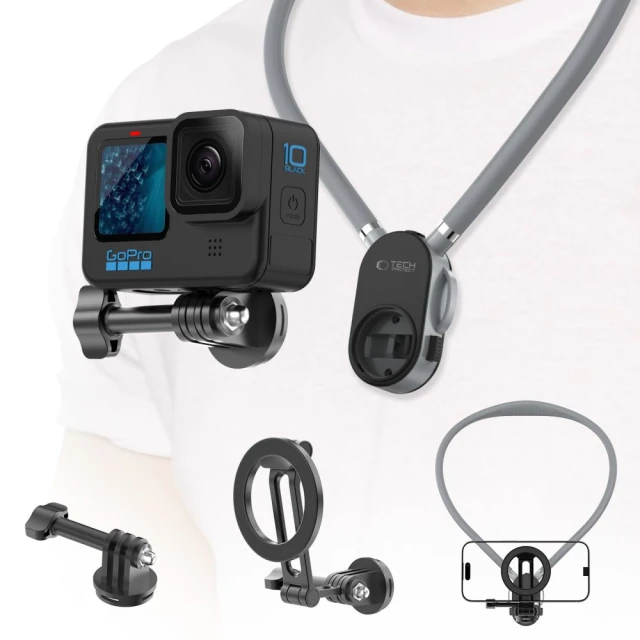 Тримач Tech-Protect AC200 для GoPro & Dji Crayon Grey with MagSafe (5906302363599)