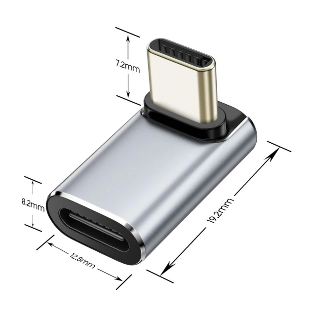 Адаптер Tech-Protect Ultraboost AA02 USB-C to USB-C Grey (5906302367979)