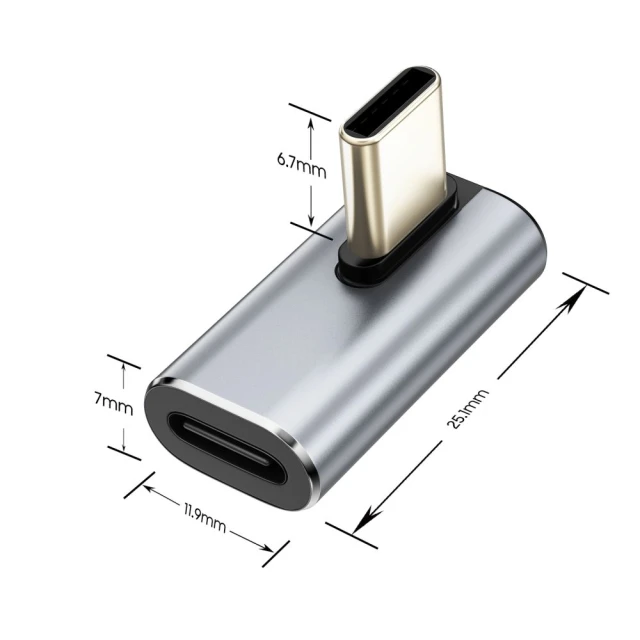 Адаптер Tech-Protect Ultraboost AA03 USB-C to USB-C Grey (5906302367986)