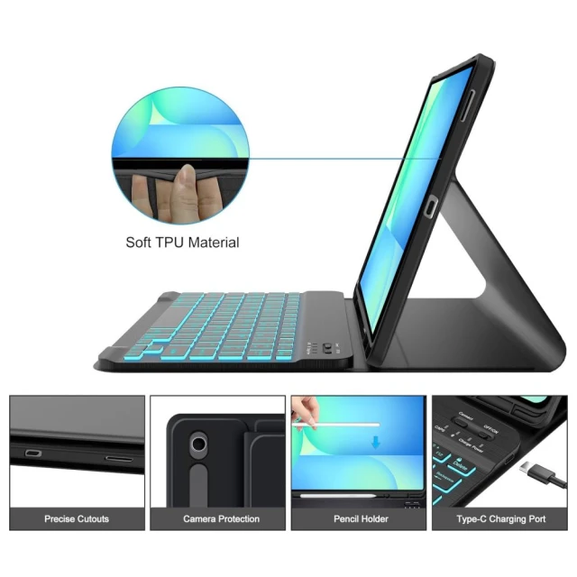 Чохол-клавіатура Tech-Protect SC Pen + Keyboard для Samsung Galaxy Tab S10 FE Plus (X626) Black (5906302368259)