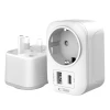 Адаптер Tech-Protect Travel Adapter TA100 UK to EU White (5906302368525)