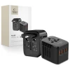 Мережевий зарядний пристрій Tech-Protect TA200 Travel Adapter EU | UK | US | AU 20W 2xUSB-C | 2xUSB-A Black (5906302368617)