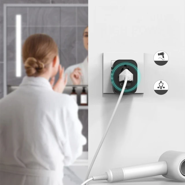 Мережевий зарядний пристрій Tech-Protect TA200 Travel Adapter EU | UK | US | AU 20W 2xUSB-C | 2xUSB-A Black (5906302368617)