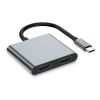 USB-хаб Tech-Protect HB08 4-in-1 USB-C to USB-A | 2x HDMI 4K 60Hz Space Grey (5906302368624)