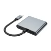 USB-хаб Tech-Protect HB08 4-in-1 USB-C to USB-A | 2x HDMI 4K 60Hz Space Grey (5906302368624)