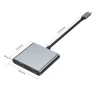 USB-хаб Tech-Protect HB08 4-in-1 USB-C to USB-A | 2x HDMI 4K 60Hz Space Grey (5906302368624)
