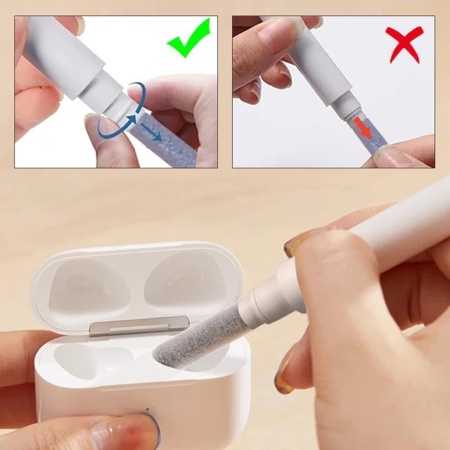 Набір для чищення навушників Tech-Protect CS02 Cleaner Set 3-in-1 White (5906302368693)