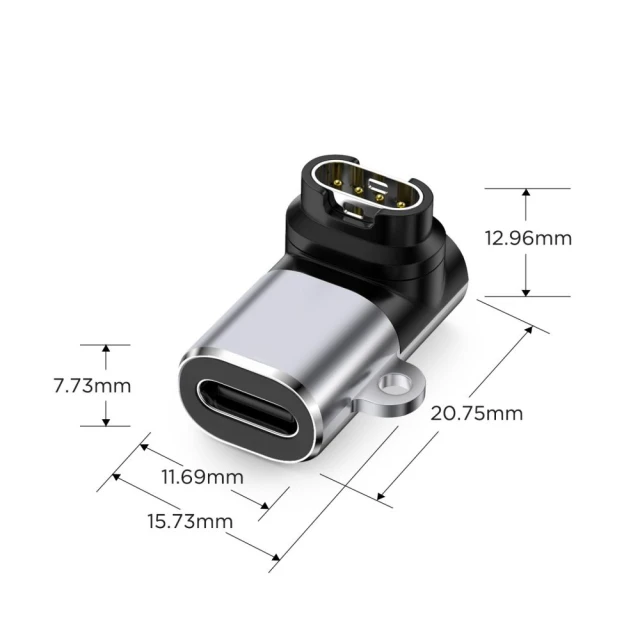 Адаптер Tech-Protect UltraBoost USB-C to Garmin Watch Grey (5906302368709)