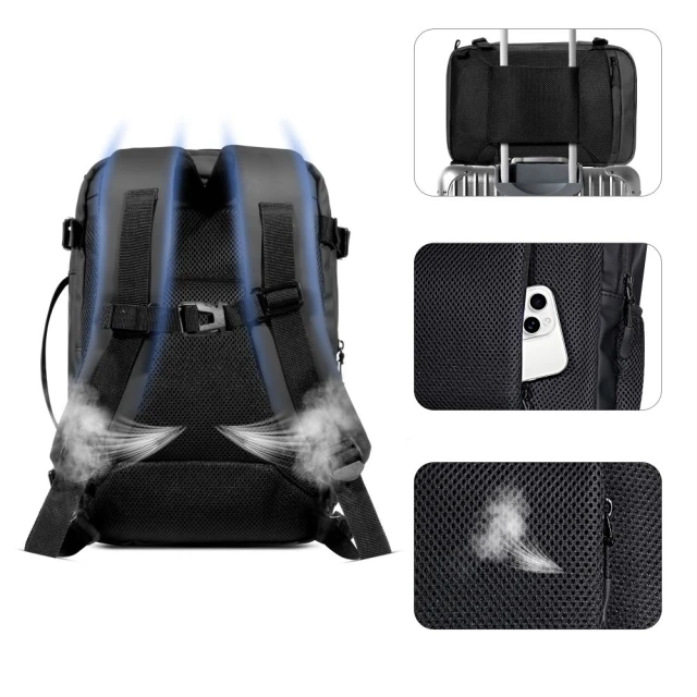 Рюкзак Tech-Protect Defender S50 Ryanair & Wizzair Travel 20L Black (5906302368808)