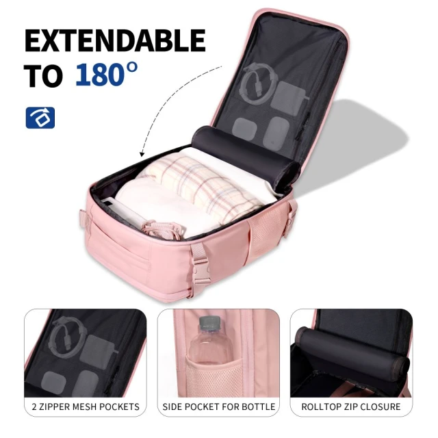 Рюкзак Tech-Protect Defender S50 Ryanair & Wizzair Travel 20L Dusty Pink (5906302368822)