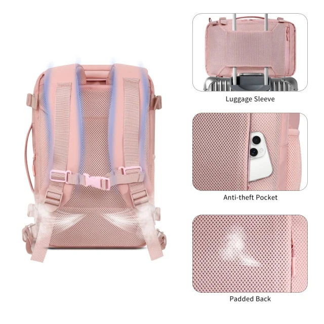 Рюкзак Tech-Protect Defender S50 Ryanair & Wizzair Travel 20L Dusty Pink (5906302368822)