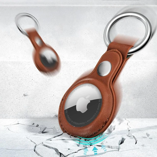 Брелок з кільцем Tech-Protect NaturalFit для Apple AirTag 2 | 1 Brown (5906302368952)