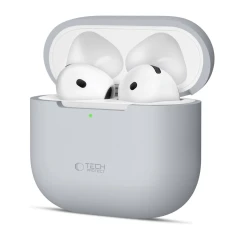 Чохол для навушників Tech-Protect Silicone для AirPods 4 Crayon Grey (5906302370108)