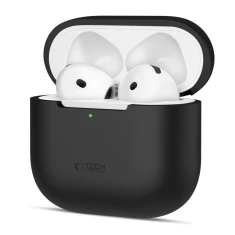 Чохол для навушників Tech-Protect Silicone для AirPods 4 Black (5906302370115)