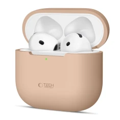 Чохол для навушників Tech-Protect Silicone для AirPods 4 Cafe Latte (5906302370245)