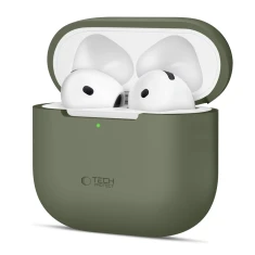 Чохол для навушників Tech-Protect Silicone для AirPods 4 Olive Green (5906302370252)