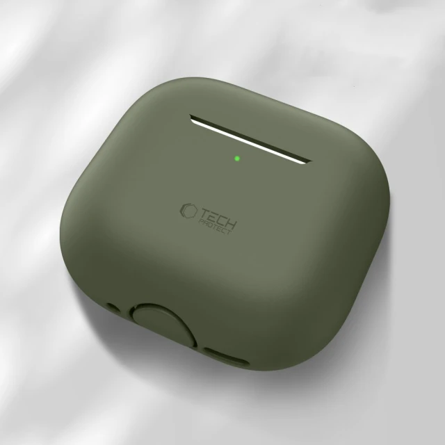 Чохол для навушників Tech-Protect Silicone для AirPods 4 Olive Green (5906302370252)