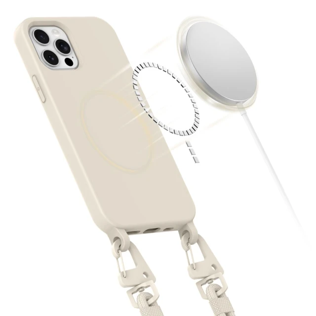 Чохол Tech-Protect MagNecklace для iPhone 12 | 12 Pro Cosmic Latte with MagSafe (5906302370436)