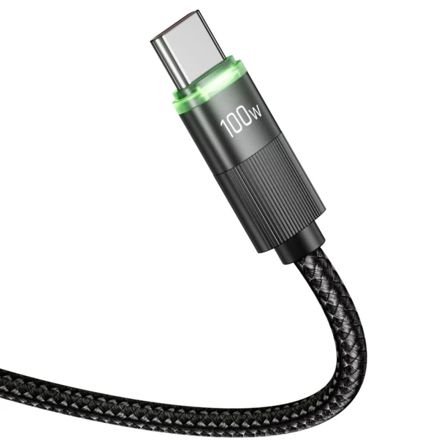 Кабель Tech-Protect UB20T Ultraboost USB-C to USB-C 100W 1.8 m Black (5906302370627)