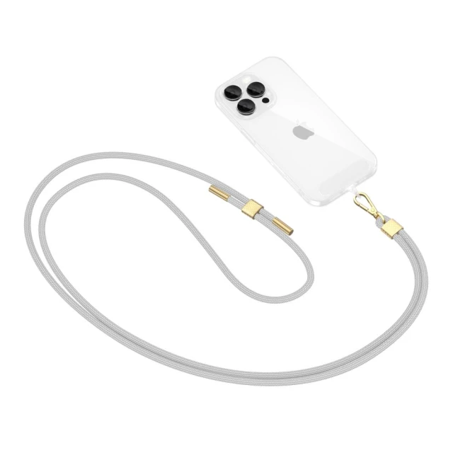 Ремінець Tech-Protect C2S Rope Crossbody Strap Crayon Grey Gold (5906302371204)