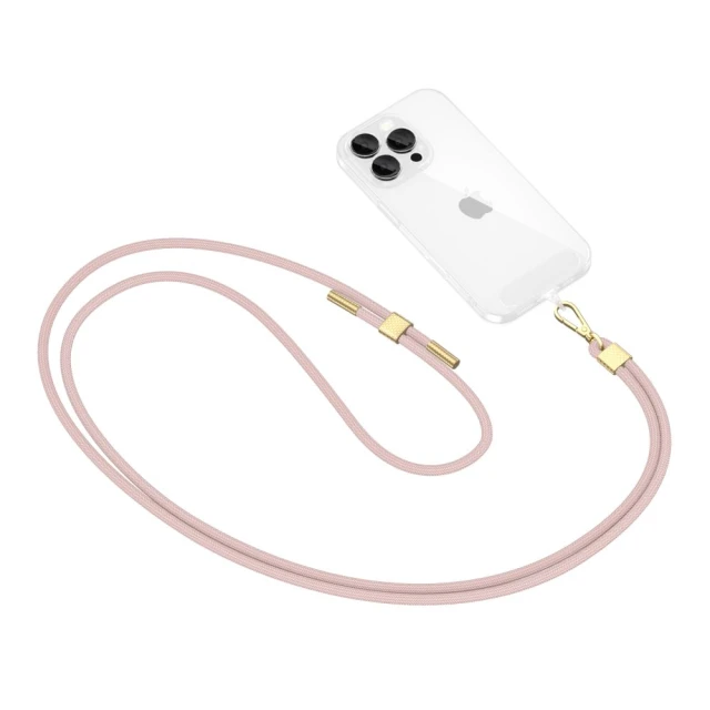 Ремінець Tech-Protect C2S Rope Crossbody Strap Baby Pink Gold (5906302371228)