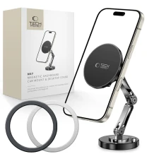 Автодержатель Tech-Protect N57 Dashboard Car Mount & Desktop Phone Stand Black with MagSafe (5906302371365)
