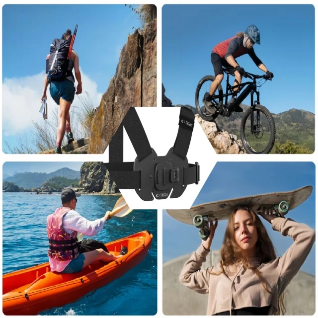 Нагрудне кріплення Tech-Protect GA100 Chest Mount для GoPro | DJI Black (5906302371761)