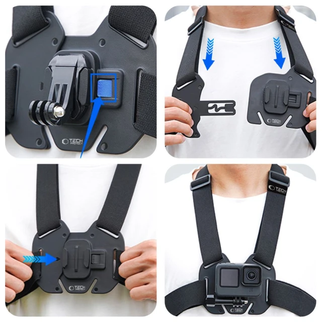 Нагрудне кріплення Tech-Protect GA100 Chest Mount для GoPro | DJI Black (5906302371761)