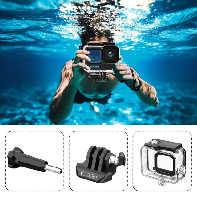 Водонепроникний чохол Tech-Protect GА200 Waterproof Case для GoPro Hero 9 | 10 | 11 | 12 | 13 Clear (5906302371785)