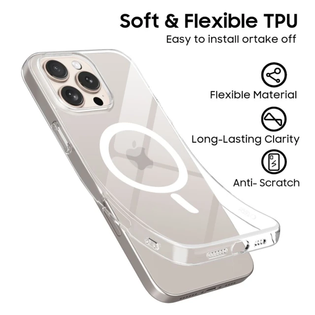Чохол Tech-Protect FlexAir для iPhone 16 Pro Clear with MagSafe (5906302371839)