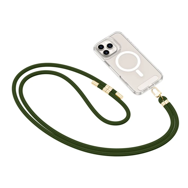 Ремінець Tech-Protect C7S Rope Crossbody Strap Hunter Green Gold (5906302372003)