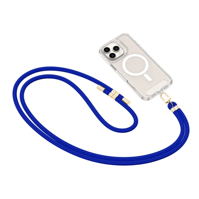 Ремінець Tech-Protect C7S Rope Crossbody Strap Cobalt Blue Gold (5906302372065)