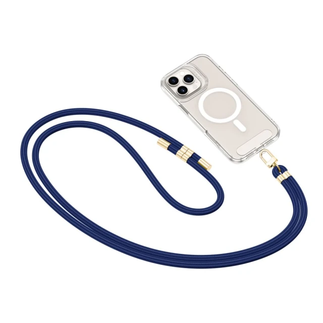 Ремінець Tech-Protect C7S Rope Crossbody Strap Navy Blue Gold (5906302372072)
