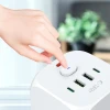 Перехідник мережевий Tech-Protect PCL3X4 2xUSB-A/2xUSB-C/3xSocket White (5906302372096)