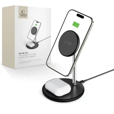 Бездротовий зарядний пристрій Tech-Protect A39 2-in-1 15W Black with MagSafe (5906302372218)