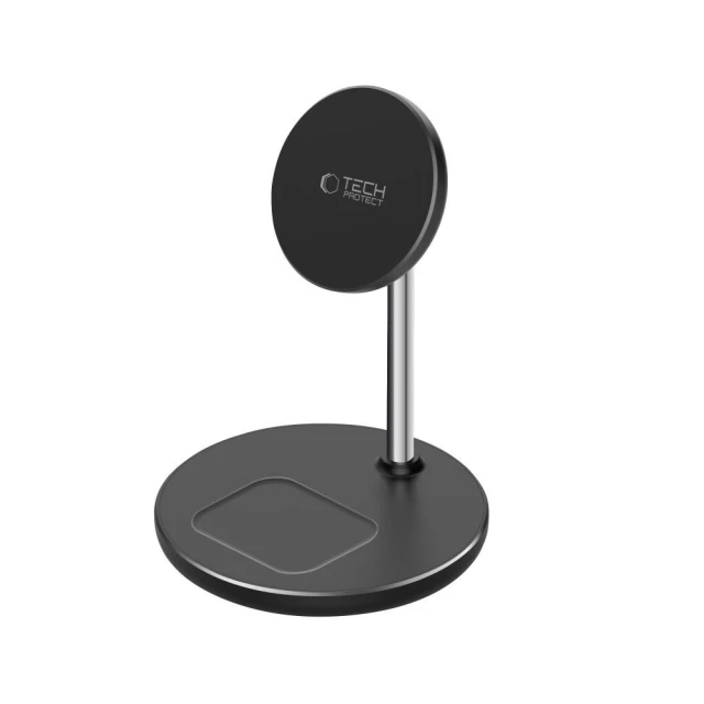 Бездротовий зарядний пристрій Tech-Protect A39 2-in-1 15W Black with MagSafe (5906302372218)