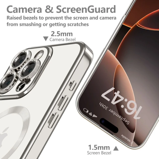 Чохол Tech-Protect MagFlex для iPhone 16 Pro Shiny Titanium with MagSafe (5906302372249)