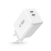 Мережевий зарядний пристрій Tech-Protect NC45W-GaN PD 45W 2xUSB-C White (5906302372393)