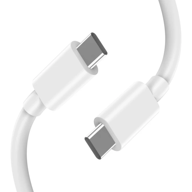 Мережевий зарядний пристрій Tech-Protect NC45W-GaN PD 45W 2xUSB-C with USB-C to USB-C Cable 1m White (5906302372409)