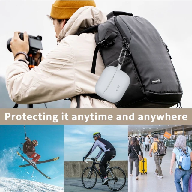 Чохол для навушників Tech-Protect Silicone Hook для AirPods 3 Caffe Latte (5906302375066)