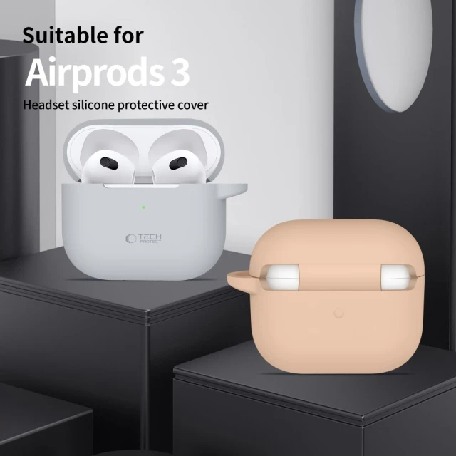 Чохол для навушників Tech-Protect Silicone Hook для AirPods 3 Lavender (5906302375080)