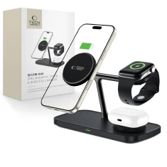 Бездротовий зарядний пристрій Tech-Protect A45 3-in-1 15W Black with MagSafe (5906302375608)